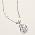 Metal Spiral Shell Pendant Necklace